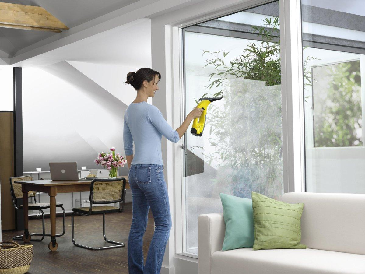 Limpiacristales - Karcher WV 50 Plus Recargable, Especial ventanas y cristales, Batería de litio