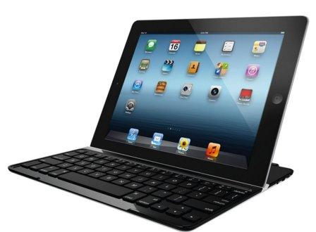 Funda con teclado y función soporte para iPad - Logitech Ultrathin Keyboard Cover, en negro