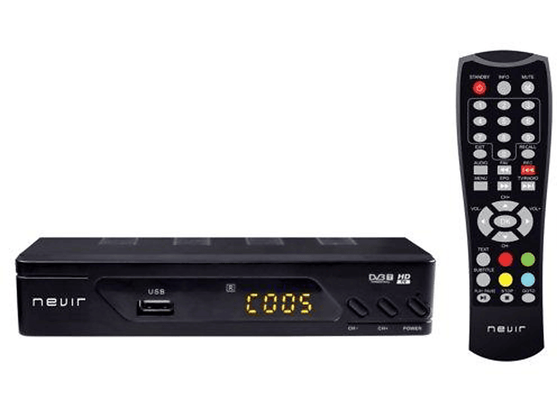 Sintonizador TDT  Nevir NVR-2505 DSUG TDT HD SCART giratorio, USB DVR