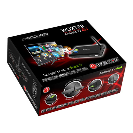 Micro PC - Woxter Android TV 600, 4.0, WiFi, Full HD y función de grabación