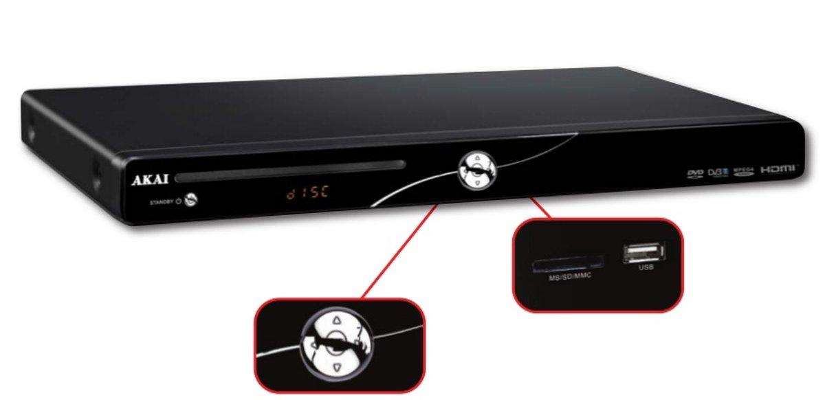 Reproductor DVD - Akai STD 2001, TDT, USB grabador