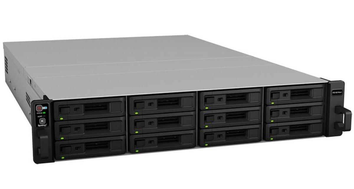Servidor NAS - Synology RS18016XS+, 12 receptáculos de unidad, núcleo cuádruple 3.3 GHz
