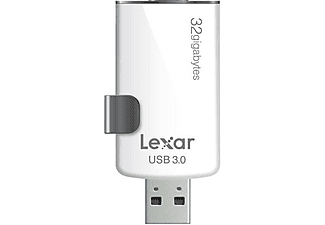Lexar 32GB, USB 3.0/Lightning 32GB USB 3.0/Lightning Negro, Color blanco unidad flash USB