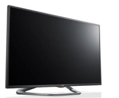 Un televisor LG negro, la pantalla es completamente negra.