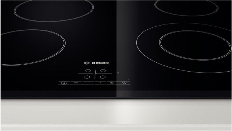 Encimera - Bosch PKF631B17E Vitrocerámica, 4 zonas, Programable, Función memoria