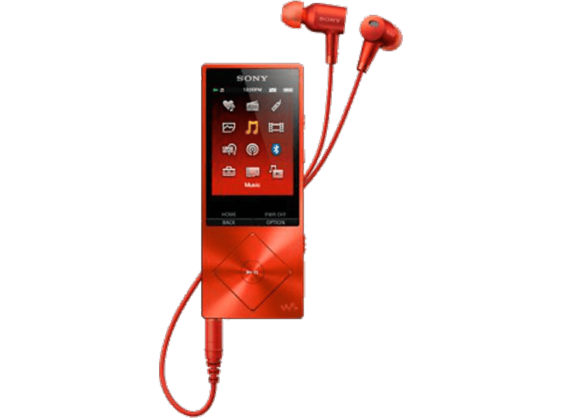 MP4 | Sony NW-A25 Rojo, 16GB, Bluetooth y NFC