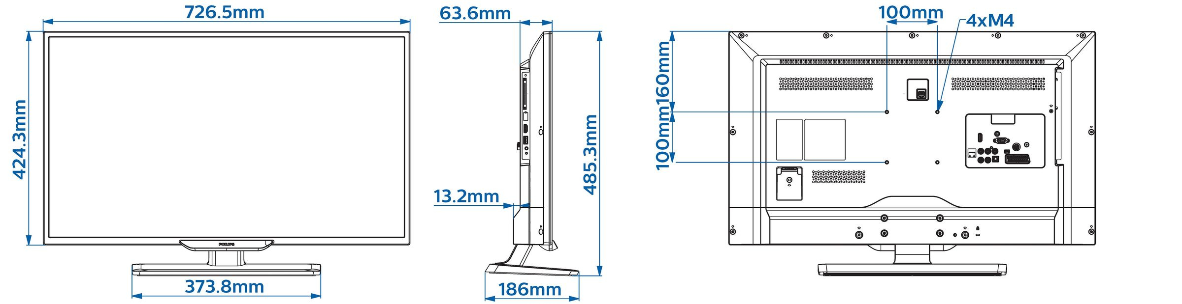 TV LCD - Philips, 32",  Televisor,  LED,  Profesional,  32HFL3010W/12