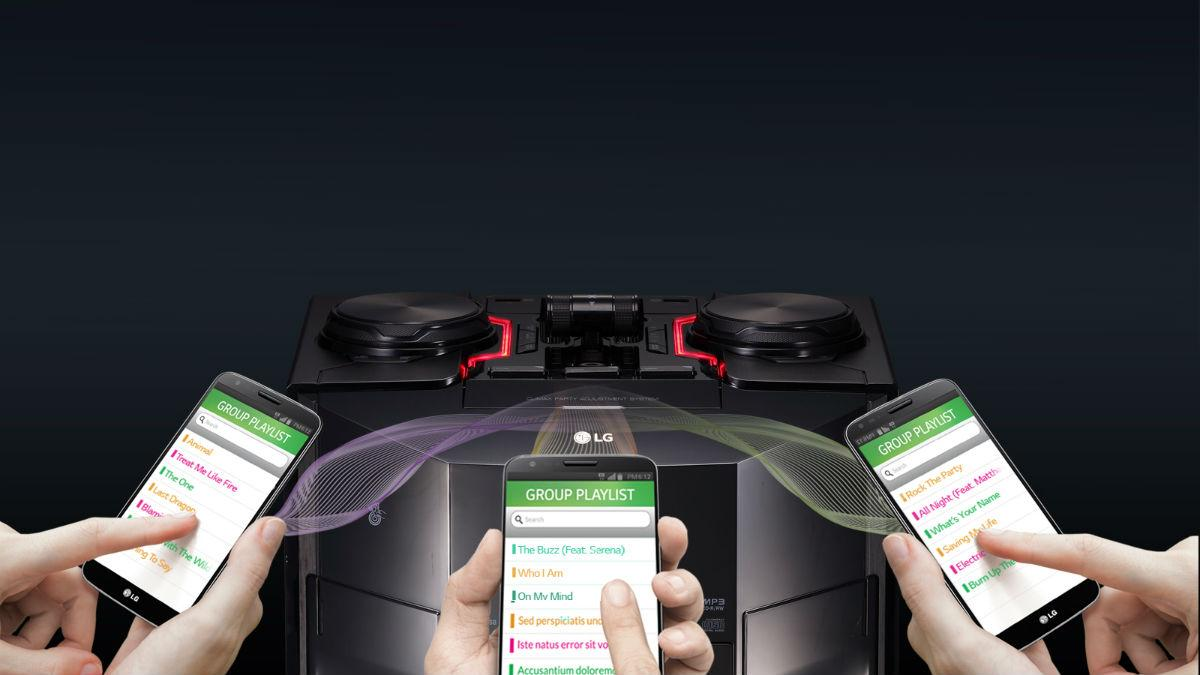 Altavoces inalámbricos - LG OM7560, Bluetooth, Efectos DJ, Karaoke, 12000W