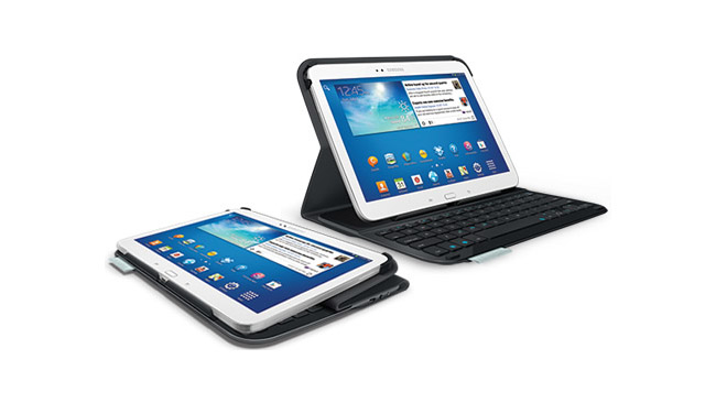 Funda para Galaxy Tab 3 10.1 Logitech Ultrathin Keyboard Folio, Bluetooth, de color negro