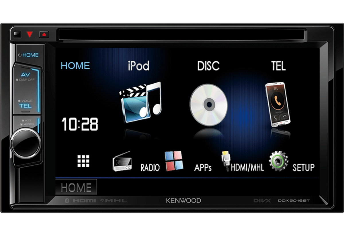 Autorradio - Kenwood DDX5016BT, DVD, USB, 6.2", Bluetooth, Negro