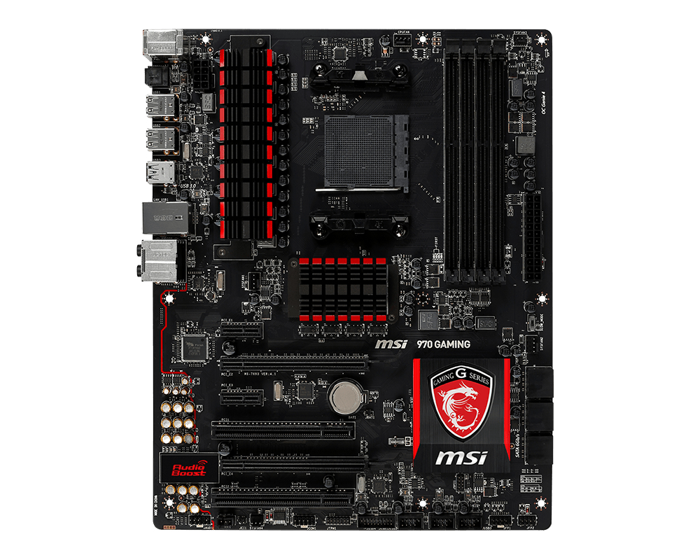Placa Base - MSI 970 GAMING, Audio Boost 2, OC Genie, 4 DIMM DDR3, 2xPCI-Ex16, USB 3.0