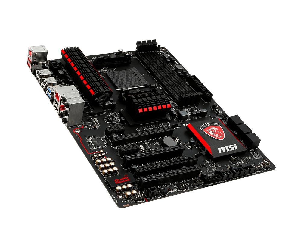 Placa Base - MSI 970 GAMING, Audio Boost 2, OC Genie, 4 DIMM DDR3, 2xPCI-Ex16, USB 3.0