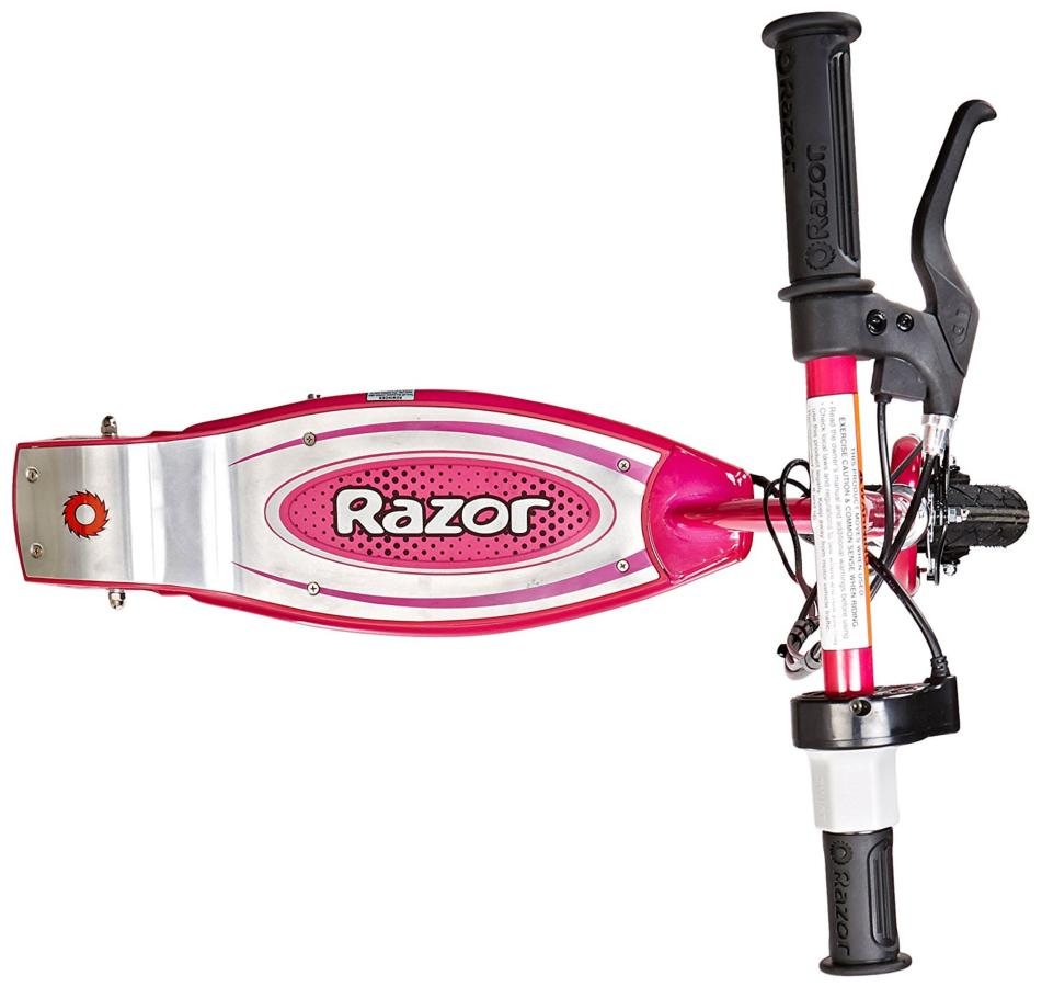 Scooter eléctrico - Razor E100, velocidad máxima 16 km/h, rosa