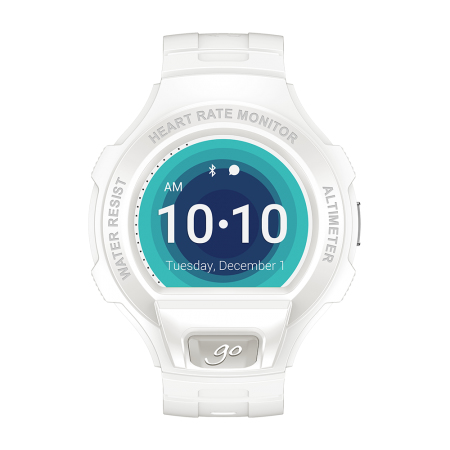Smartwatch - Alcatel Go Watch, Resistente al agua, Bluetooth, Blanco