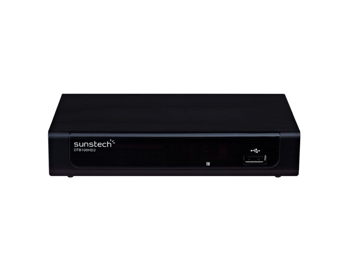 Receptor TDT - Sunstech DTB 100 HD2 BK, TDT2, USB Grabador
