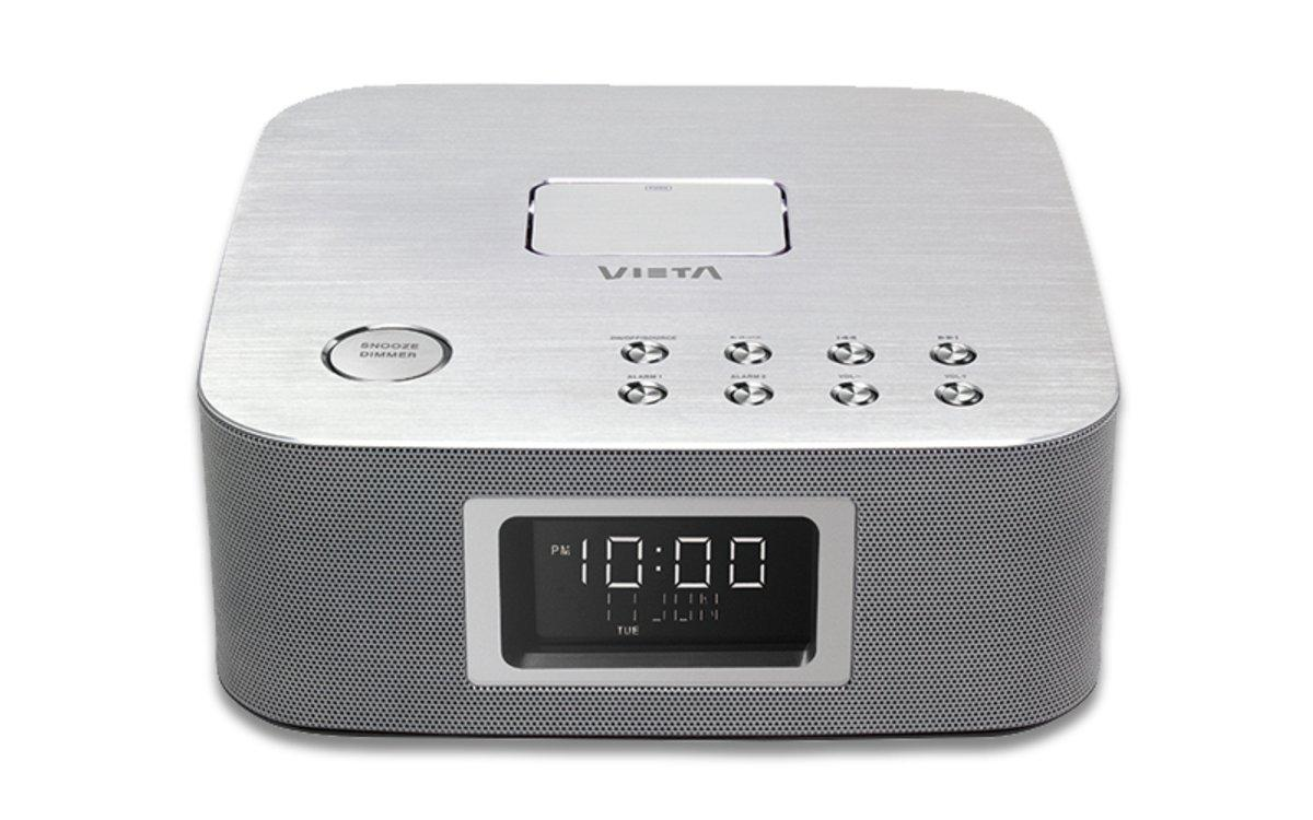 Radio Despertador - Vieta VHUS150SL, Doble USB cargador, Radio FM