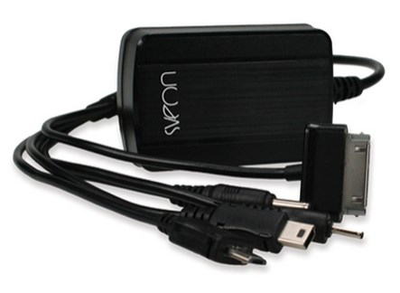 Cargador universal - Sveon SAC50, 5 conectores, hasta 3 Amperios, color negro