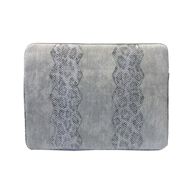 Funda para portátil de hasta 13 pulgadas - Vam vam VALAP002, Diseño Serpiente, Gris