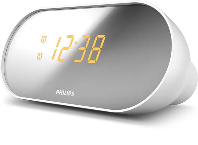 Radio despertador - Philips AJ 2000/12, FM, Alarma dual, Negro