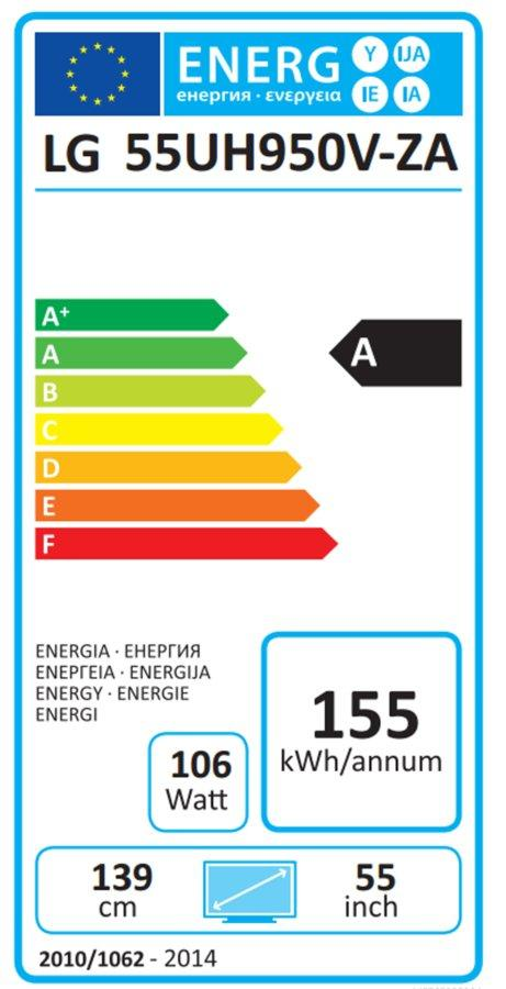 TV LED 55" - LG 55UH950V Super UHD 4K, HDR Dolby Vision, Panel IPS, WebOS 3.0