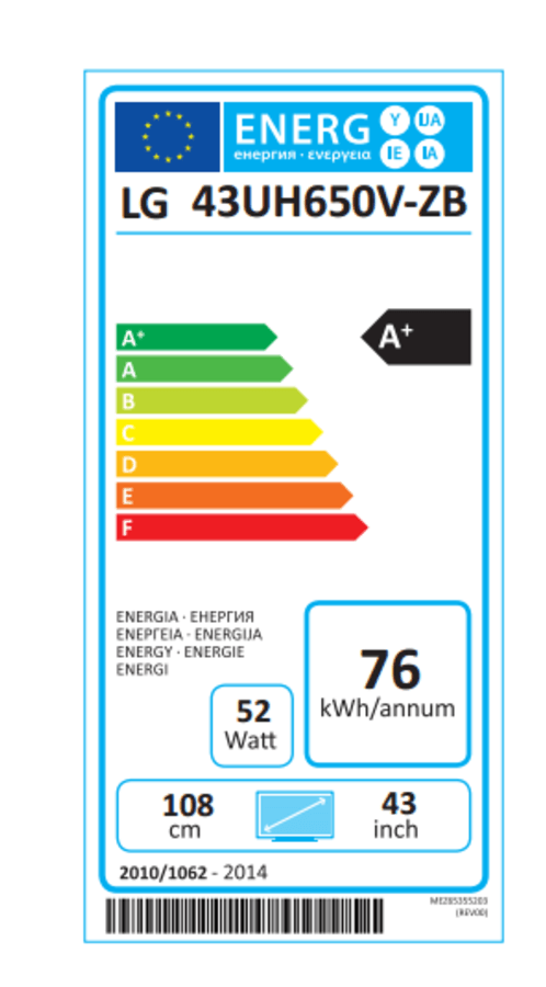 TV LED 43" - LG 43UH650V, UHD 4K, HDR Pro, IPS, Smart TV