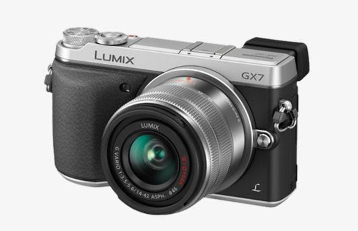 Cámara evil - Panasonic Lumix GX7 Negra, 16 Mp, Visor abatible a 90º, Full HD