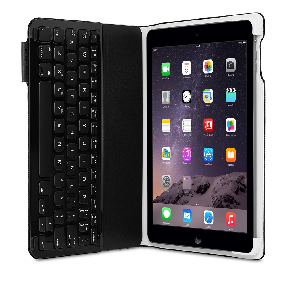 Funda con teclado para iPad Air - Logitech Ultrathin Keyboard Folio, Bluetooth, soporte, color