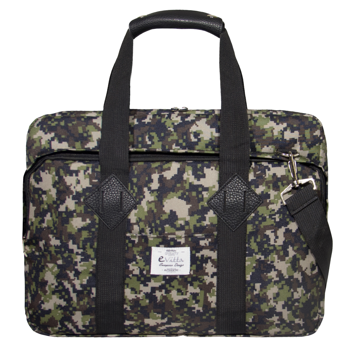 Maletín para portátil - e-Vitta Messenger, para portátiles de 16", Maletín clásico Camuflaje