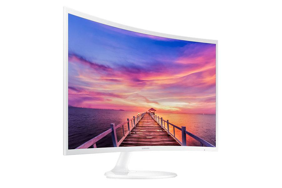 Monitor - Samsung C32F391FWU, 31.5", Curvo, Full HD, Blanco