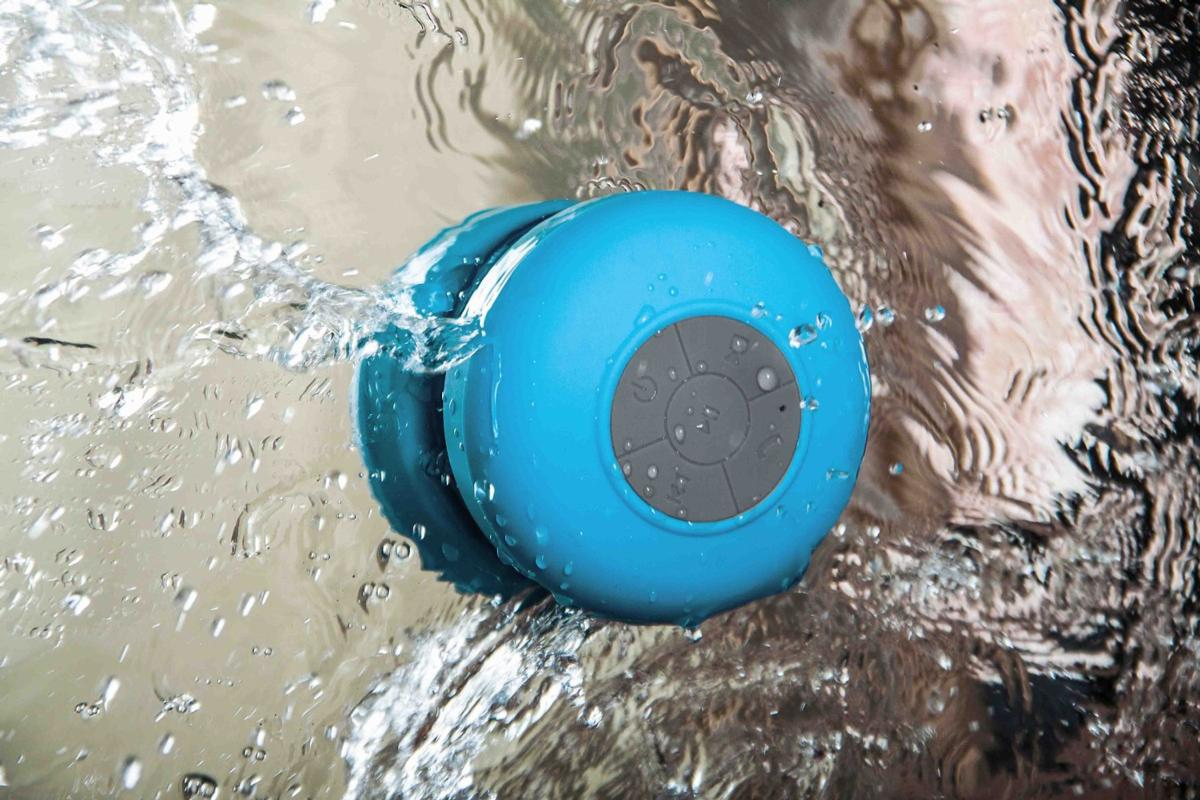 Altavoz inalámbrico - NK AB3009BAZ, Bluetooth, resistente al agua, ventosa, azul