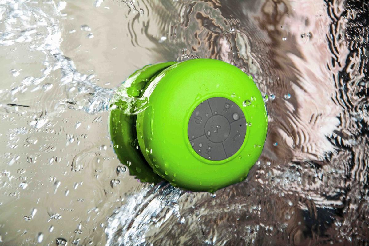 Altavoz inalámbrico - NK AB3009BVE, Bluetooth, resistente al agua, ventosa, verde