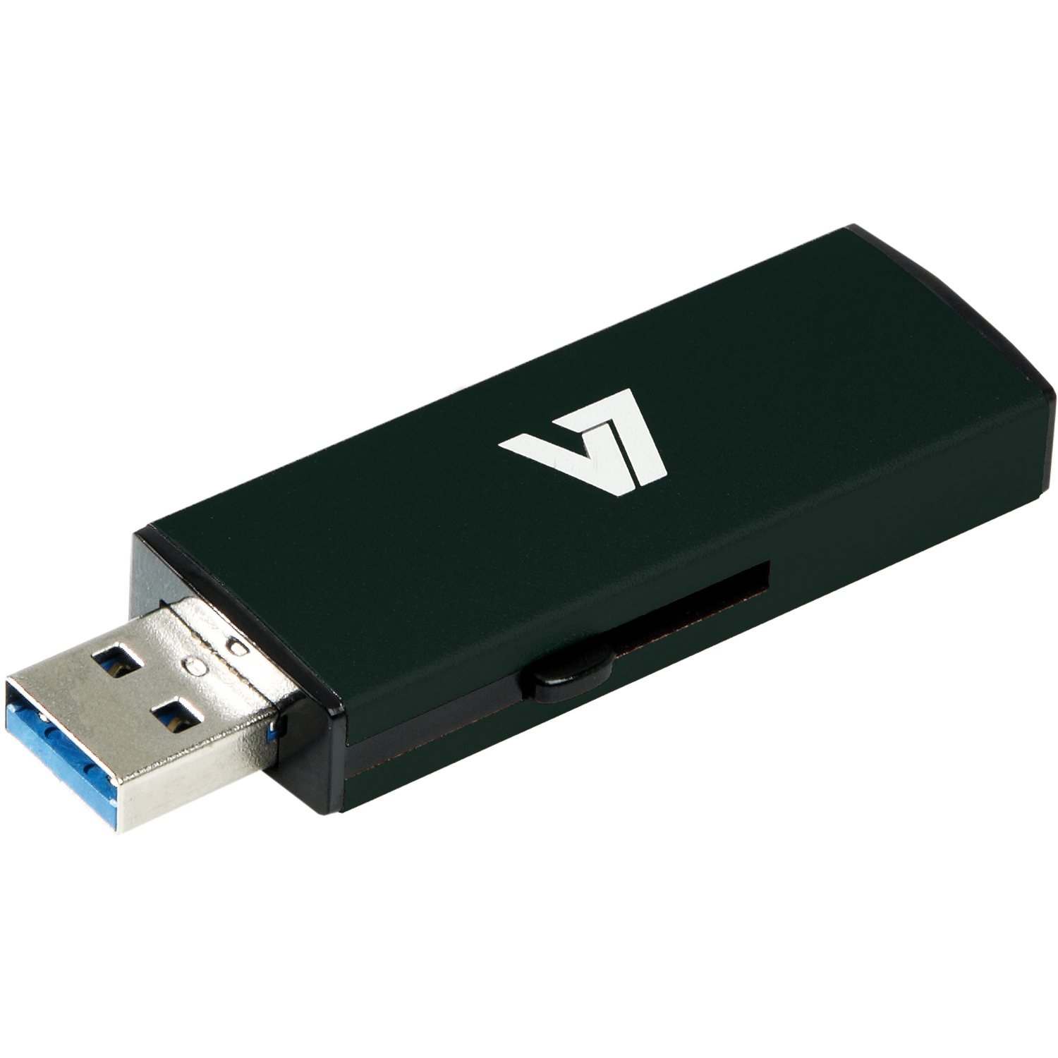 Unidad de memoria flash V7 USB 3.0 deslizante 32 GB negro unidad flash USB