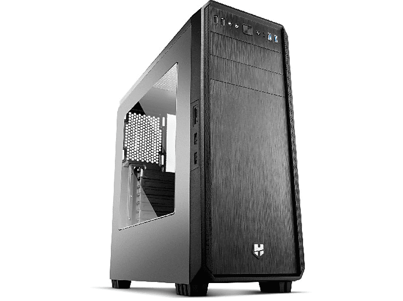 Caja Pc Nox hummer zs miditower negro nxhummerzs semitorre atx ventana lateral transparente para refrigeracion liquida 2 ventiladores 120mm incluidos lector de tarjetas sdmicro color carcasa ordenador