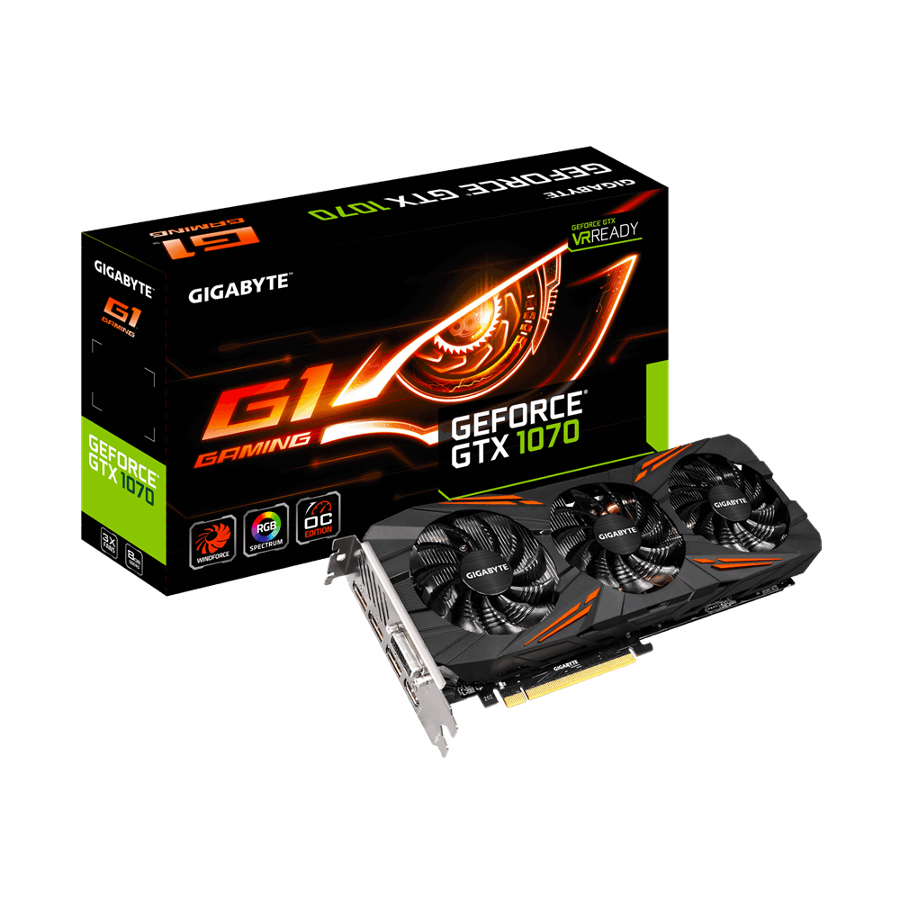Gigabyte GV-N1070G1 GAMING-8GD NVIDIA GeForce GTX 1070 8GB