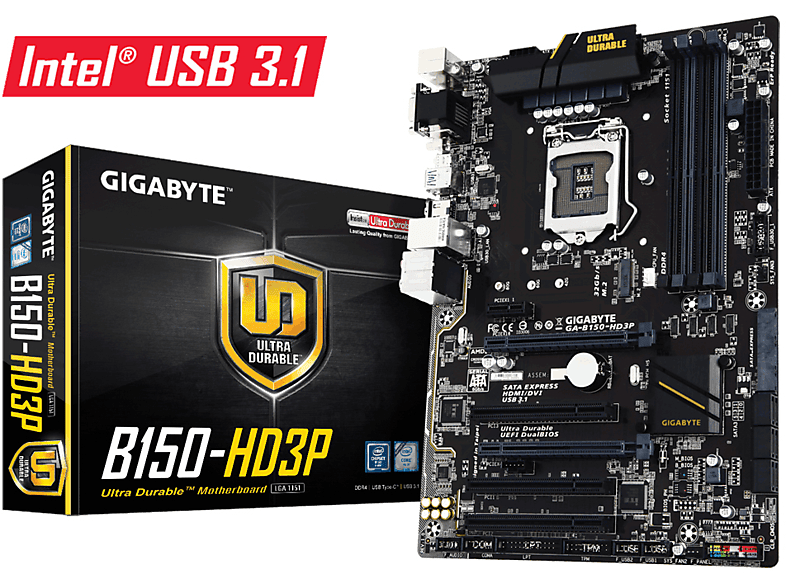 Gigabyte GA-B150-HD3P Intel B150 ATX LGA1151 placa base