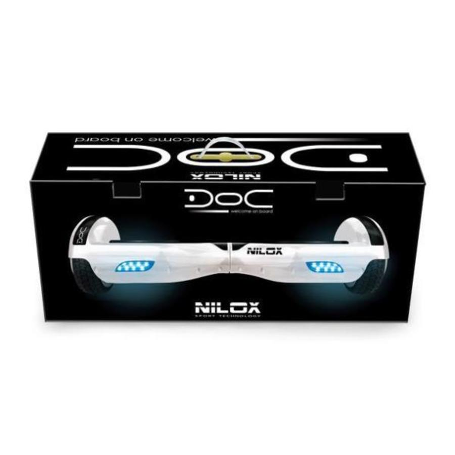 Hoverboard - Nilox Doc HoverboardWhite 6.5 + Bolsa, Luces Leds, Blanco