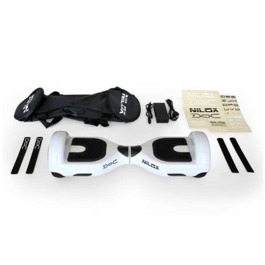 Hoverboard - Nilox Doc HoverboardWhite 6.5 + Bolsa, Luces Leds, Blanco