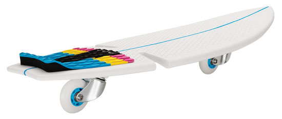 Waveboard - Razor RipSurf, Capacidad 100 kg, Polipropileno, Blanco