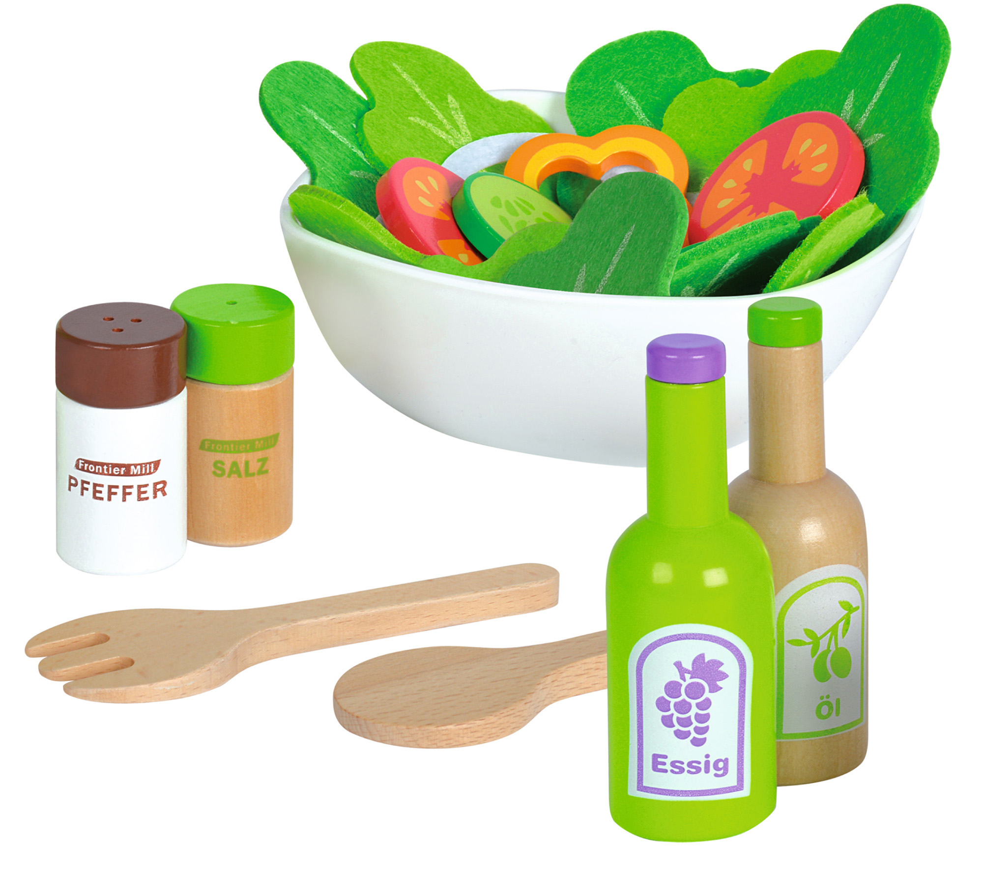 EICHHORN Salat Holz Gemüseset Mehrfarbig