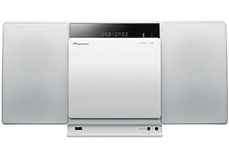 Microcadena - Pioneer X-SMC01 Blanco, Bluetooth, 20W, USB Reproductor