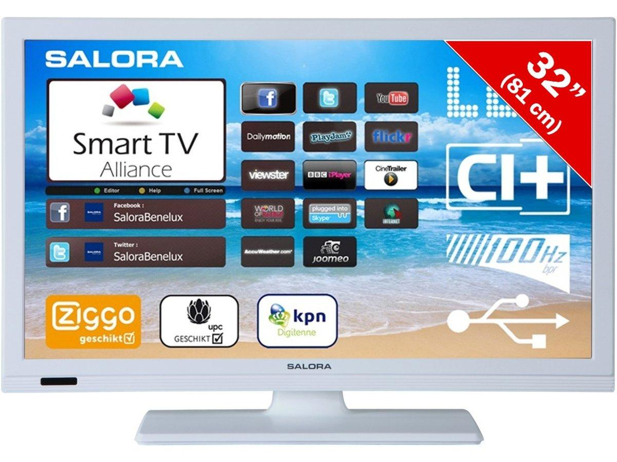 TV LED 32" - Salora 32LED8900WH, Smart TV, Blanco