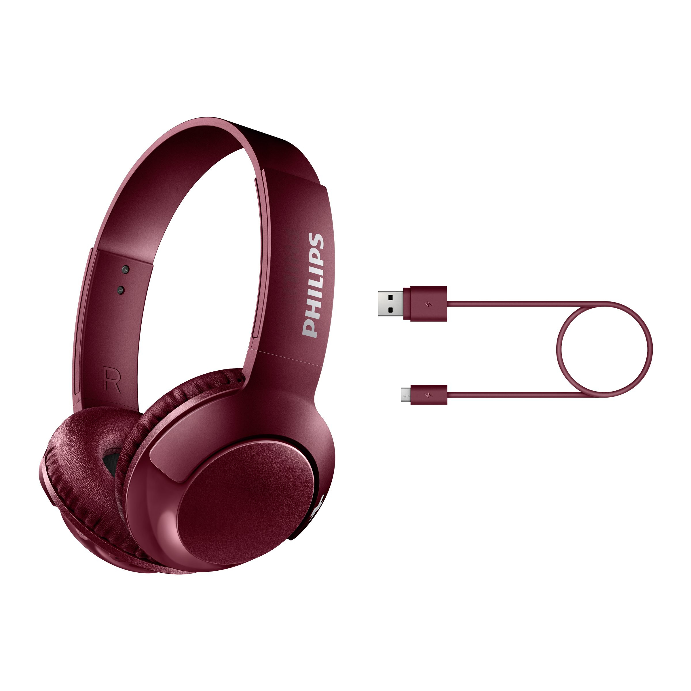 PHILIPS SHB3075  Mikrofonlu Kulak Üstü Kulaklık Kırmızı