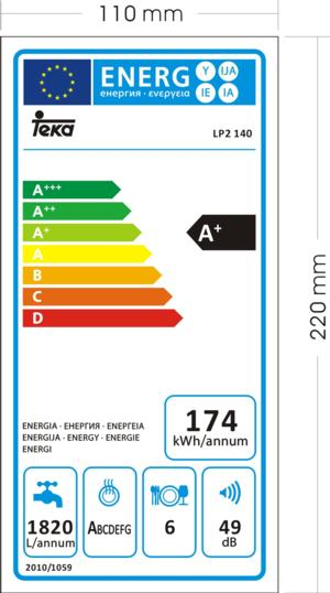 Lavavajillas - Teka LP2 140, Independiente, 6 cubiertos,  Blanco