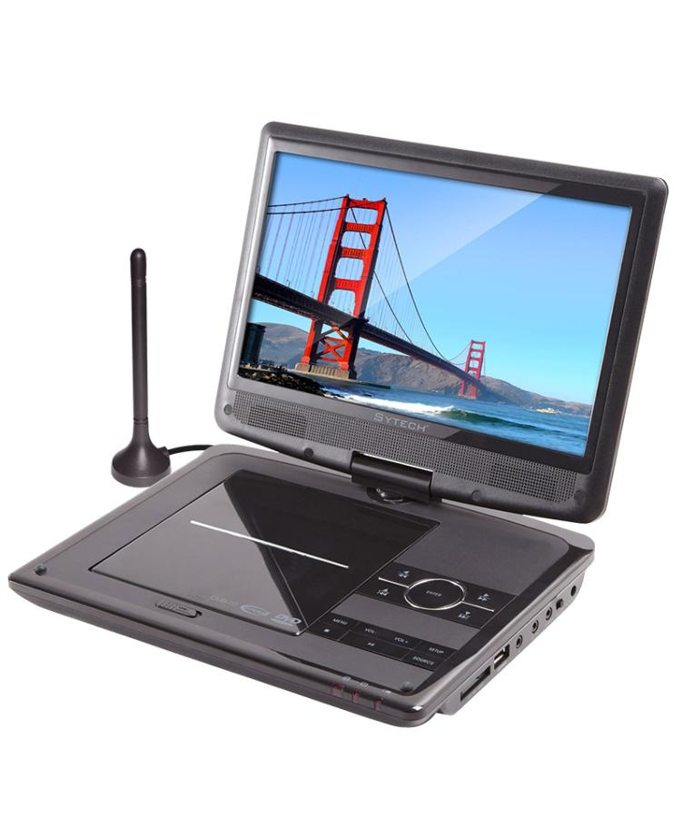 DVD portátil - Sytech 4110Hd, Pantalla De 10.1", Tdt Hd Integrado