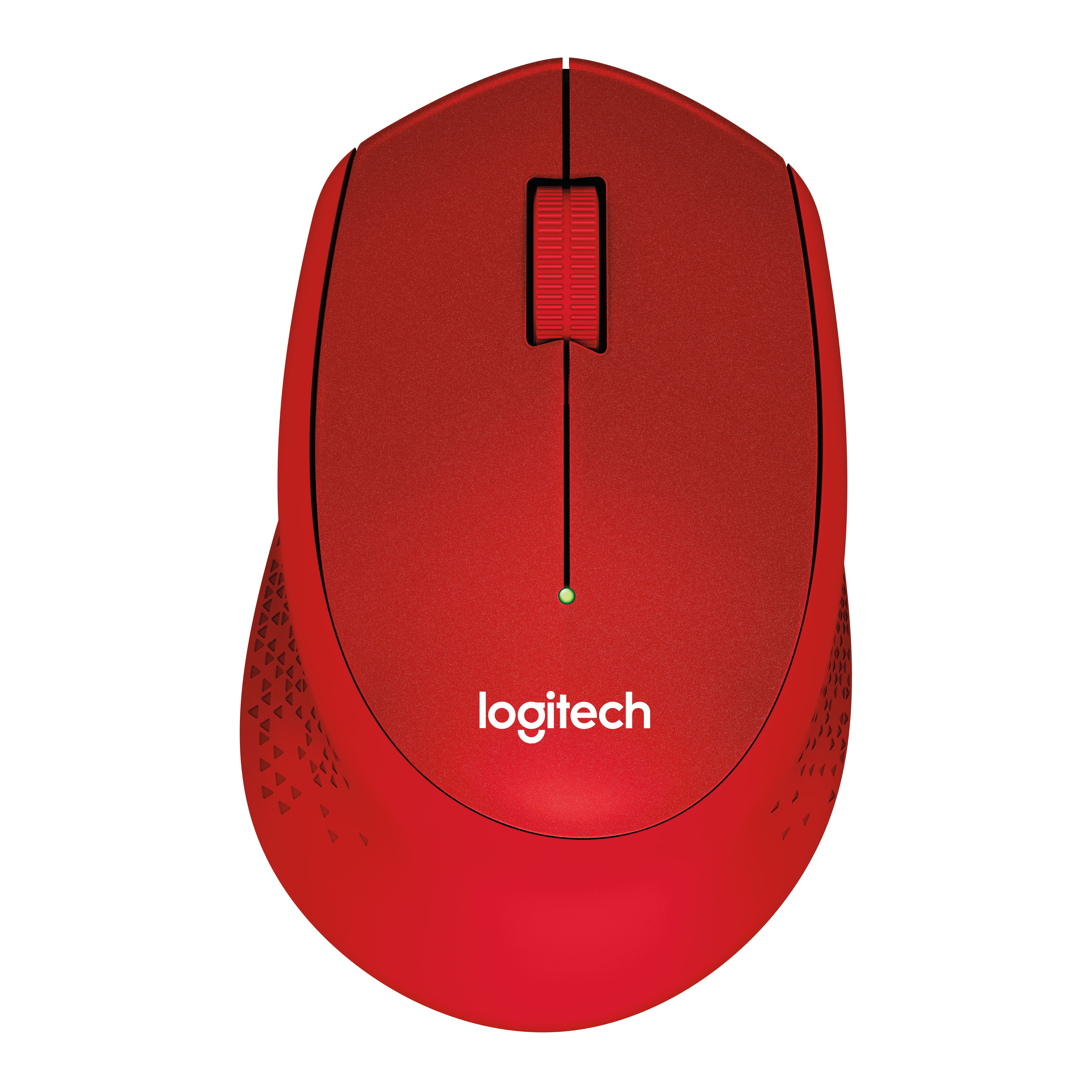 Ratón inalámbrico - Logitech M330 Silent Plus Óptico 1000DPI mano derecha Rojo