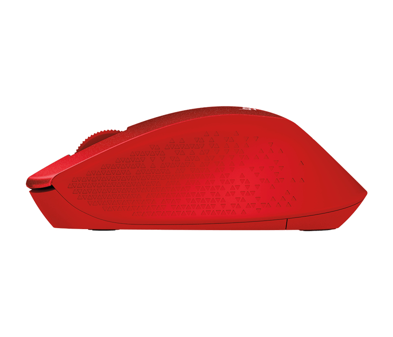 Ratón inalámbrico - Logitech M330 Silent Plus Óptico 1000DPI mano derecha Rojo