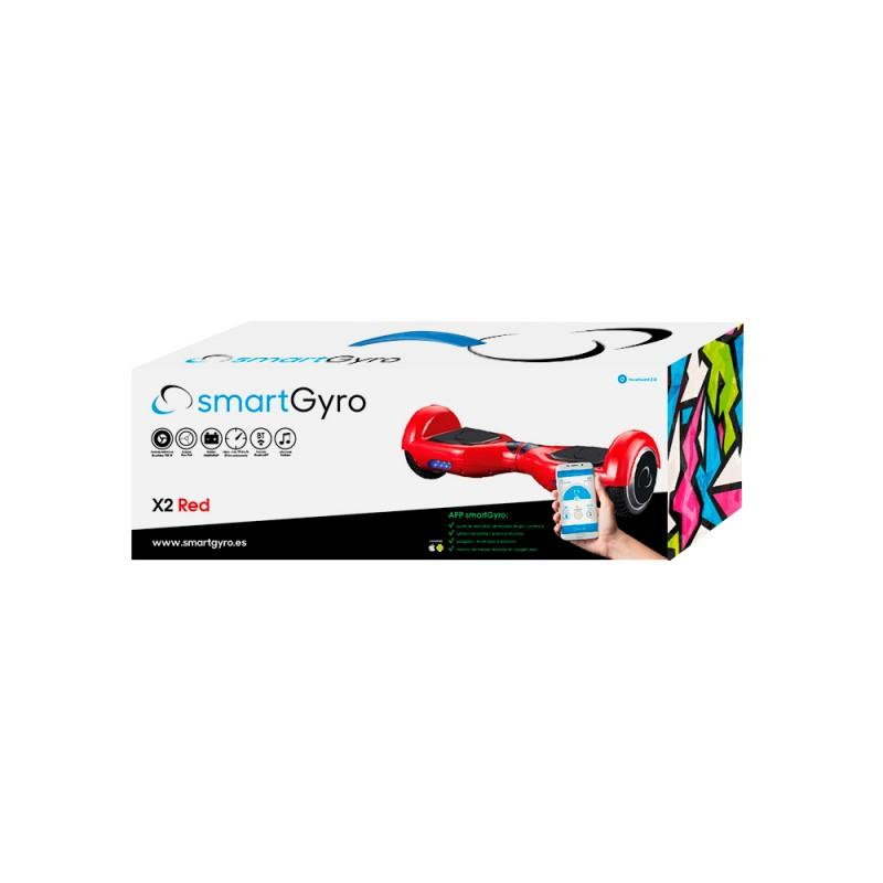 Hoverboard - Woxter SG27-026 SMARTGYRO X2, Altavoces estéreo, Bluetooth, Luces LEDS, Rojo