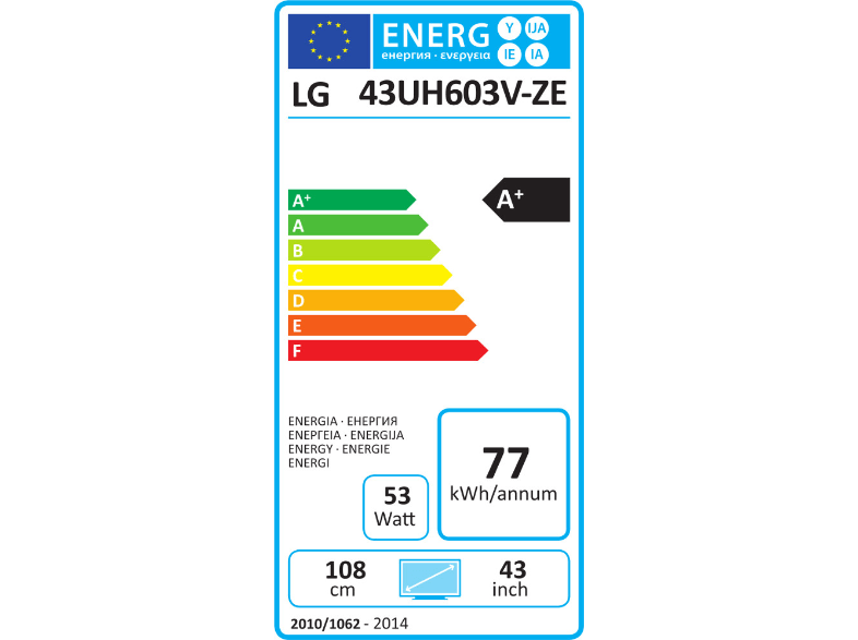 TV LED 43" - LG 43UH603V, UHD 4K, HDR Pro, WebOS 3.0, TDT2