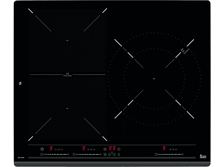 Encimera - Teka IZF 6320, Eléctrica, Inducción, 2 zonas, 28 cm