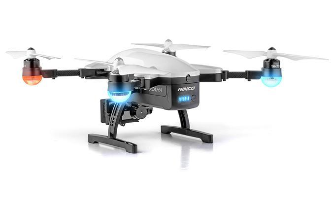 Dron - Ninco Nh90118 Nincoair Guardian,Grabación 360º Y 4K, Reloj De Seguimiento Gps,  Plegable